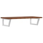 vidaXL Étagère de vasque murale acier et bois de chêne massif