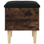 vidaXL Banc de rangement chêne fumé 42x42x46 cm bois d'ingénierie
