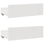 vidaXL Cadre de lit sans matelas avec tiroirs blanc 140x200cm bois pin