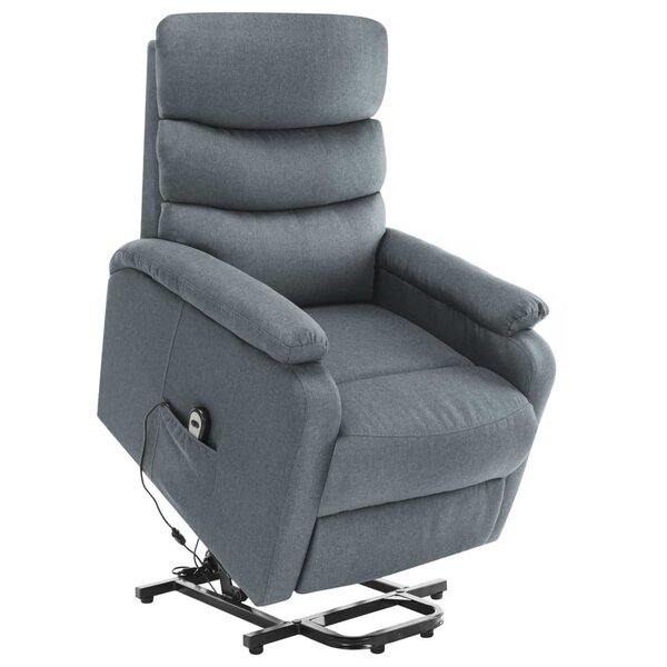 vidaXL Fauteuil de massage inclinable Gris clair Tissu