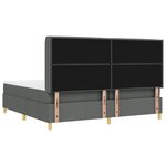 Box Spring VidaXL avec Matelas Gris Foncé 200x200 cm en Tissu