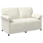 vidaXL Sofa 2 places Crème 158 x 83 x 95 cm Velours
