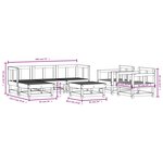 vidaXL Salon de jardin 7 Pièces Bois de pin massif