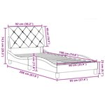 vidaXL Cadre de lit sans matelas gris foncé 90x190 cm tissu