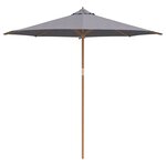 vidaXL Parasol de jardin Gris foncé 270 x 270 x 260 cm Bambou