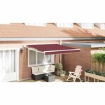 vidaXL Auvent rétractable automatique bordeaux 300x250 cm