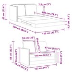 vidaXL Canapé-Lit Velours