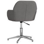 vidaXL Chaise pivotante de bureau Gris clair Tissu