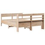 vidaXL Cadre de lit sans matelas 135x190 cm bois de pin massif