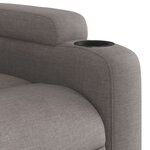 vidaXL Fauteuil de massage inclinable électrique Taupe Tissu