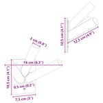 vidaXL Porte-drapeau pour 3 drapeaux - À fixer au mur  acier noir