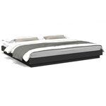 vidaXL Cadre de lit avec lumières LED sans matelas noir 200x200 cm