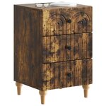 vidaXL Cabinet de chevet Chêne fumé 43 x 41 x 66 5 cm
