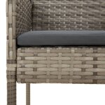 vidaXL Ensemble à manger de jardin 9 Pièces coussins gris résine tressée