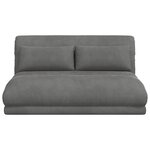 vidaXL Fauteuil de sol ajustable Gris foncé Velours