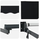 Auvent Rétractable Automatique vidaXL Noir 400x300 cm