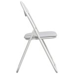 vidaXL Chaise pliante 8 Pièces Blanc 48 x 43 5 x 81 cm Simili cuir