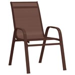 Ensemble de salle à manger de jardin 7 pièces vidaXL Marron Textilène et Acier
