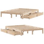 vidaXL Cadre de lit avec tiroirs sans matelas 120x200 cm