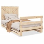 vidaXL Cadre de lit sans matelas avec tête de lit 100x200 cm