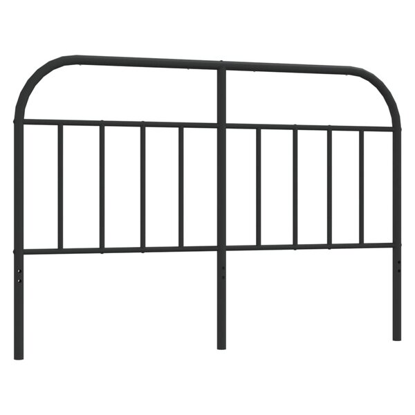 vidaXL Tête de lit métal noir 140 cm
