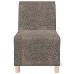 vidaXL Canapé modulaire sans accoudoirs Gris foncé 55 cm Similicuir suède