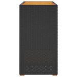 vidaXL Table d'appoint de jardin dessus en bois noir 100x40x75 cm