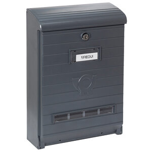 Boîte aux lettres plastique Mare E1065 Robuste Grande capacité Gris