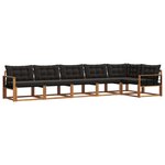 vidaXL Ensemble de canapés d'extérieur 6 pc Naturel et Noir