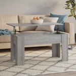 vidaXL Table basse Sonoma gris 101x49x52 cm Bois d'ingénierie