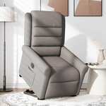 vidaXL Fauteuil inclinable électrique taupe tissu