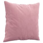 vidaXL Ensemble de canapés 3 Pièces avec coussins rose velours