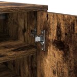 vidaXL Meuble à chaussures Chêne fumé 32x35x92 cm Bois d'ingénierie