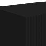 vidaXL Meuble TV mural Noir 59 5 x 31 x 100 cm Bois d'ingénierie