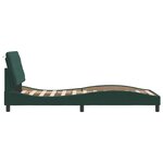 vidaXL Cadre de lit avec LED sans matelas vert foncé 90x190 cm velours