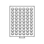 Médaillier fumé Leuchtturm pour ranger 54 pièces de 2 euros.