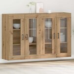 vidaXL Meubles muraux 2 pièces Chêne Artisan 69 5 x 34 x 90 cm en bois d'ingénierie