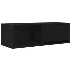 vidaXL Meuble TV chêne noir 80x31x25 5 cm bois d'ingénierie