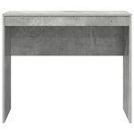 vidaXL Bureau d'écriture Béton gris MDF 90 x 40 x 76 cm Moderne Bureau