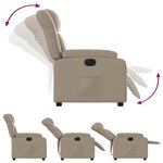 vidaXL Fauteuil inclinable électrique Cappuccino Similicuir