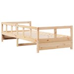 vidaXL Lit de jour naturel 90x200 cm bois de pin massif