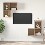 vidaXL Ensemble de meubles TV 4 Pièces chêne artisanal 37 x 37 x 72 cm