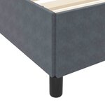 vidaXL Cadre de lit avec matelas Gris foncé 80 x 200 cm Velours