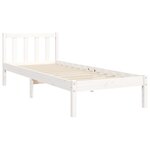 vidaXL Cadre de lit sans matelas blanc 90x190 cm bois de pin massif