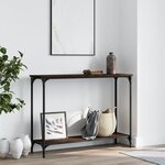 vidaXL Table console chêne marron 101x30 5x75 cm bois d'ingénierie