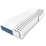 vidaXL Matelas de lit à ressorts ensachés Bleu foncé 90x200x20 cm