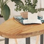 vidaXL Dessus de table 100x50x4 cm bois de chêne massif ovale