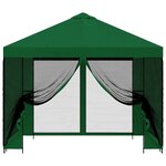 vidaXL Abri de jardin avec parois 3 x 3 m Vert Polyester et Acier