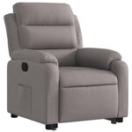 vidaXL Fauteuil inclinable taupe tissu