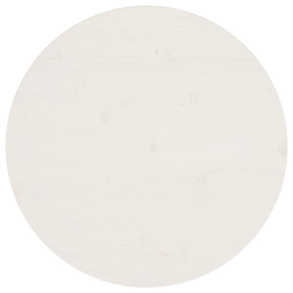 vidaXL Dessus de table Blanc Ø60x2 5 cm Bois de pin massif
